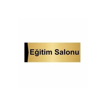Özarslan Dizayn Eğitim Salonu 7x20 cm Altın Renk Metal Yönlendirme Levhası