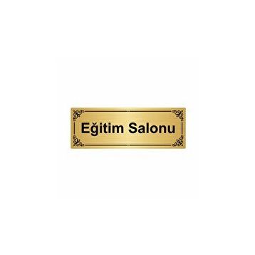Özarslan Dizayn Eğitim Salonu 7x20 cm Altın Renk Metal Yönlendirme Levhası