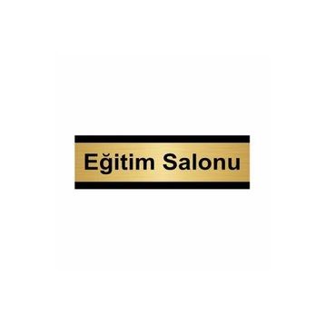 Özarslan Dizayn Eğitim Salonu 7x20 cm Altın Renk Metal Yönlendirme Levhası
