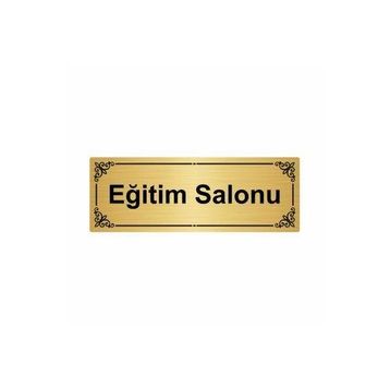 Özarslan Dizayn Eğitim Salonu 7x20 cm Altın Renk Metal Yönlendirme Levhası