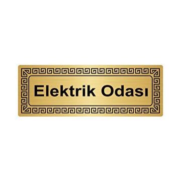 Özarslan Dizayn Elektrik Odası 7x20 cm Gümüş Renk Metal Yönlendirme Levhası