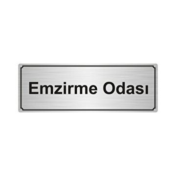 Özarslan Dizayn Emzirme Odası 7x20 cm Gümüş Renk Metal Yönlendirme Levhası