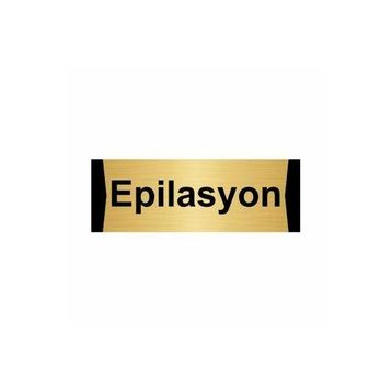 Özarslan Dizayn Epilasyon 7x20 cm Altın Renk Metal Yönlendirme Levhası