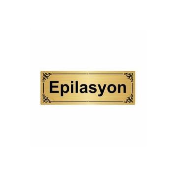 Özarslan Dizayn Epilasyon 7x20 cm Altın Renk Metal Yönlendirme Levhası