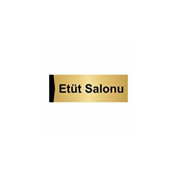 Özarslan Dizayn Etüt Salonu 5x20 cm Altın Renk Metal Yönlendirme Levhası