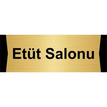 Özarslan Dizayn Etüt Salonu 5x20 cm Altın Renk Metal Yönlendirme Levhası
