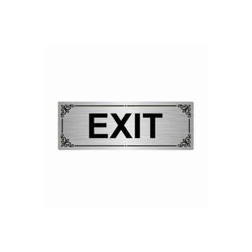Özarslan Dizayn Exit 7x20 cm Gümüş Renk Metal Yönlendirme Levhası