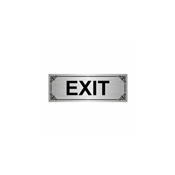Özarslan Dizayn Exit 7x20 cm Gümüş Renk Metal Yönlendirme Levhası