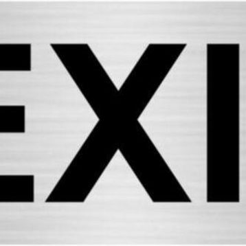 Özarslan Dizayn Exit 7x20 cm Gümüş Renk Metal Yönlendirme Levhası