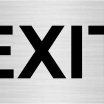 Özarslan Dizayn Exit 7x20 cm Gümüş Renk Metal Yönlendirme Levhası