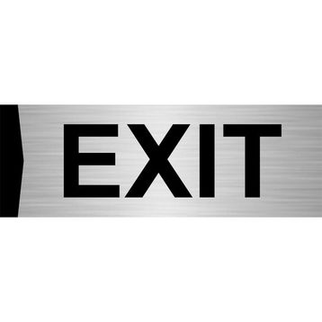 Özarslan Dizayn Exit 7x20 cm Gümüş Renk Metal Yönlendirme Levhası