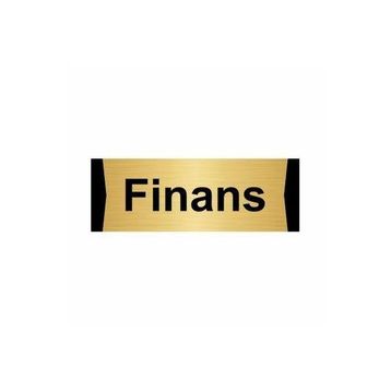 Özarslan Dizayn Finans 7x20 cm Altın Renk Metal Yönlendirme Levhası