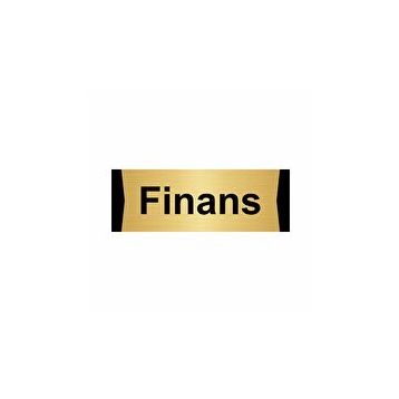Özarslan Dizayn Finans 7x20 cm Altın Renk Metal Yönlendirme Levhası