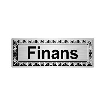 Özarslan Dizayn Finans 7x20 cm Altın Renk Metal Yönlendirme Levhası