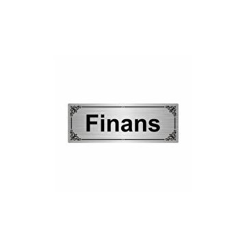 Özarslan Dizayn Finans 7x20 cm Gümüş Renk Metal Yönlendirme Levhası