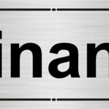 Özarslan Dizayn Finans 7x20 cm Gümüş Renk Metal Yönlendirme Levhası