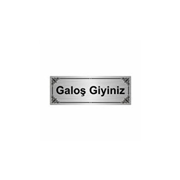 Özarslan Dizayn Galoş Giyiniz 7x20 cm Gümüş Renk Metal Yönlendirme Levhası