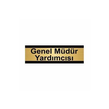 Özarslan Dizayn Genel Müdür Yardımcısı 10x20 cm Altın Renk Metal Yönlendirme Levhası