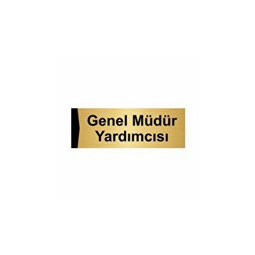 Özarslan Dizayn Genel Müdür Yardımcısı 10x20 cm Altın Renk Metal Yönlendirme Levhası
