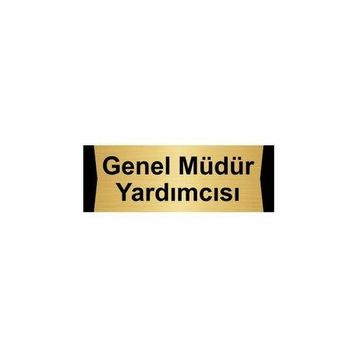 Özarslan Dizayn Genel Müdür Yardımcısı 7x20 cm Altın Renk Metal Yönlendirme Levhası