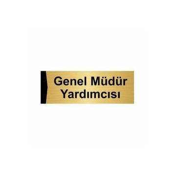Özarslan Dizayn Genel Müdür Yardımcısı 7x20 cm Altın Renk Metal Yönlendirme Levhası