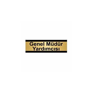 Özarslan Dizayn Genel Müdür Yardımcısı 7x20 cm Altın Renk Metal Yönlendirme Levhası