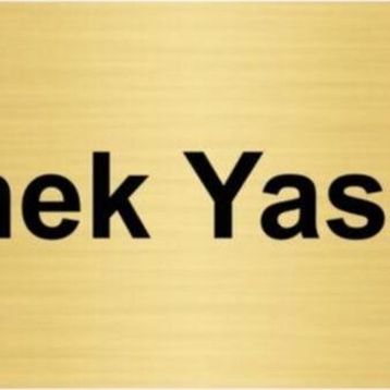 Özarslan Dizayn Girmek Yasaktır 5x20 cm Altın Renk Metal Yönlendirme Levhası