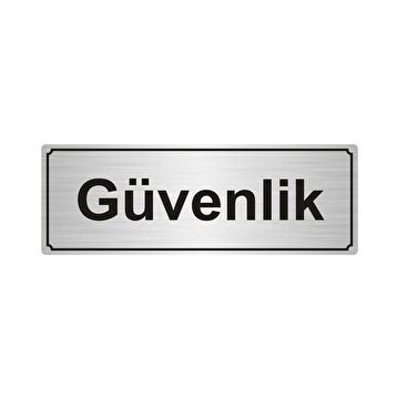 Özarslan Dizayn Güvenlik 10x20 cm Gümüş Renk Metal Yönlendirme Levhası