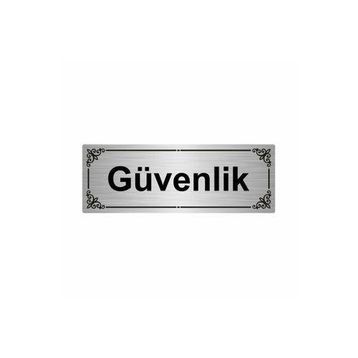 Özarslan Dizayn Güvenlik 7x20 cm Gümüş Renk Metal Yönlendirme Levhası