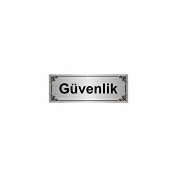 Özarslan Dizayn Güvenlik 7x20 cm Gümüş Renk Metal Yönlendirme Levhası