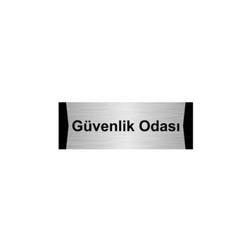 Özarslan Dizayn Güvenlik Odası 5x20 cm Gümüş Renk Metal Yönlendirme Levhası