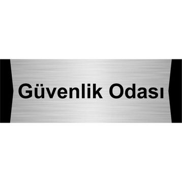 Özarslan Dizayn Güvenlik Odası 5x20 cm Gümüş Renk Metal Yönlendirme Levhası