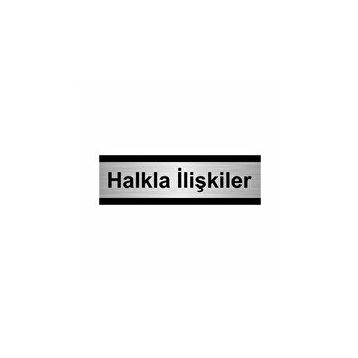 Özarslan Dizayn Halkla İlişkiler 10x20 cm Gümüş Renk Metal Yönlendirme Levhası