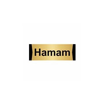 Özarslan Dizayn Hamam 7x20 cm Altın Renk Metal Yönlendirme Levhası