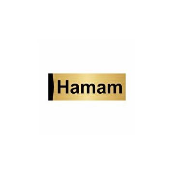 Özarslan Dizayn Hamam 7x20 cm Altın Renk Metal Yönlendirme Levhası