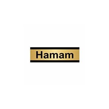 Özarslan Dizayn Hamam 7x20 cm Altın Renk Metal Yönlendirme Levhası