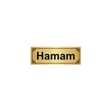 Özarslan Dizayn Hamam 7x20 cm Altın Renk Metal Yönlendirme Levhası