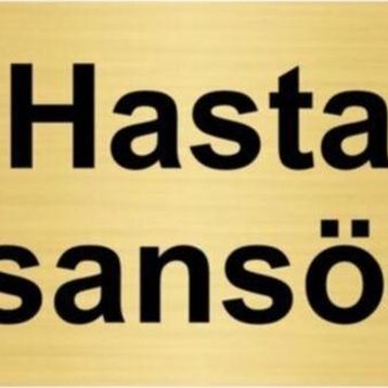 Özarslan Dizayn Hasta Asansörü 10x20 cm Altın Renk Metal Yönlendirme Levhası