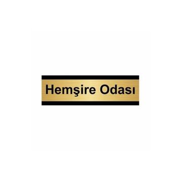 Özarslan Dizayn Hemşire Odası 5x20 cm Altın Renk Metal Yönlendirme Levhası