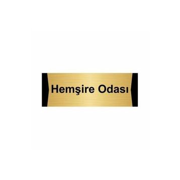 Özarslan Dizayn Hemşire Odası 5x20 cm Altın Renk Metal Yönlendirme Levhası