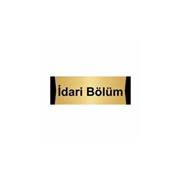 Özarslan Dizayn İdari Bölüm 10x20 cm Altın Renk Metal Yönlendirme Levhası