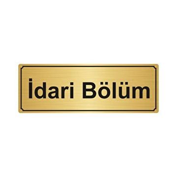 Özarslan Dizayn İdari Bölüm 10x20 cm Altın Renk Metal Yönlendirme Levhası