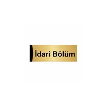 Özarslan Dizayn İdari Bölüm 10x20 cm Altın Renk Metal Yönlendirme Levhası