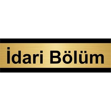 Özarslan Dizayn İdari Bölüm 10x20 cm Altın Renk Metal Yönlendirme Levhası
