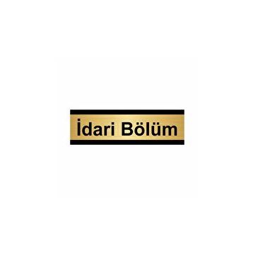 Özarslan Dizayn İdari Bölüm 5x20 cm Altın Renk Metal Yönlendirme Levhası