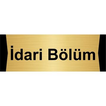 Özarslan Dizayn İdari Bölüm 5x20 cm Altın Renk Metal Yönlendirme Levhası