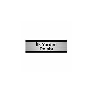Özarslan Dizayn İlk Yardım Dolabı 10x20 cm Gümüş Renk Metal Yönlendirme Levhası