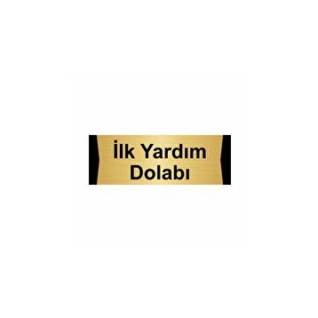 Özarslan Dizayn İlk Yardım Dolabı 5x20 cm Altın Renk Metal Yönlendirme Levhası