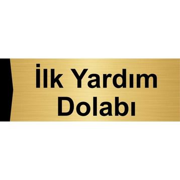 Özarslan Dizayn İlk Yardım Dolabı 5x20 cm Altın Renk Metal Yönlendirme Levhası