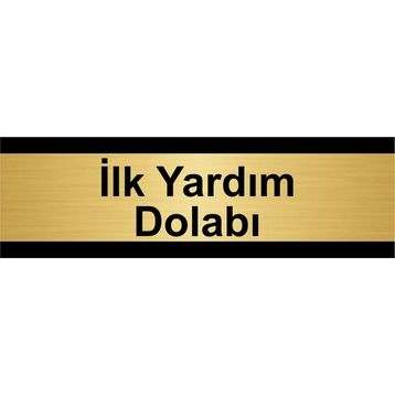 Özarslan Dizayn İlk Yardım Dolabı 5x20 cm Altın Renk Metal Yönlendirme Levhası